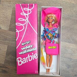 Barbie Kool-Aid Wacky Warehouse Doll in Hot Pink Hat & Bag
